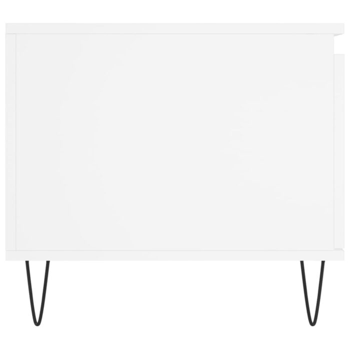 Table basse Blanc 100x50x45 cm Bois d'ingénierie – Image 5