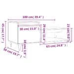 Table basse Chêne fumé 100x50x45 cm Bois d'ingénierie – Image 10
