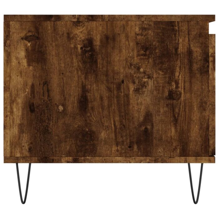 Table basse Chêne fumé 100x50x45 cm Bois d'ingénierie – Image 5