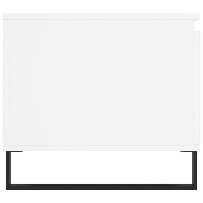 Table basse Blanc 100x50x45 cm Bois d'ingénierie – Image 5
