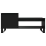 Table basse Noir 100x50x45 cm Bois d'ingénierie – Image 3