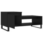 Table basse Noir 100x50x45 cm Bois d'ingénierie – Image 4
