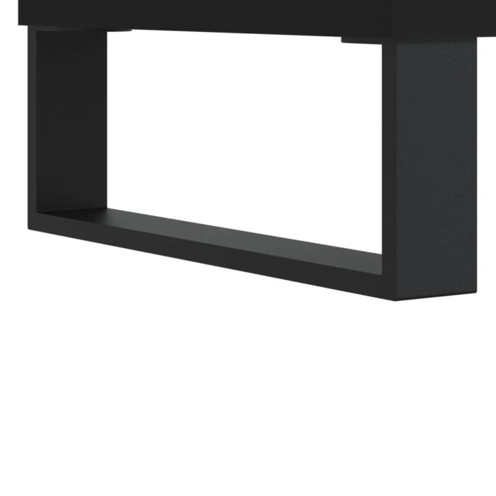 Table basse Noir 100x50x45 cm Bois d'ingénierie – Image 8