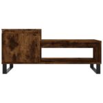 Table basse Chêne fumé 100x50x45 cm Bois d'ingénierie – Image 3