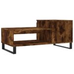 Table basse Chêne fumé 100x50x45 cm Bois d'ingénierie – Image 6