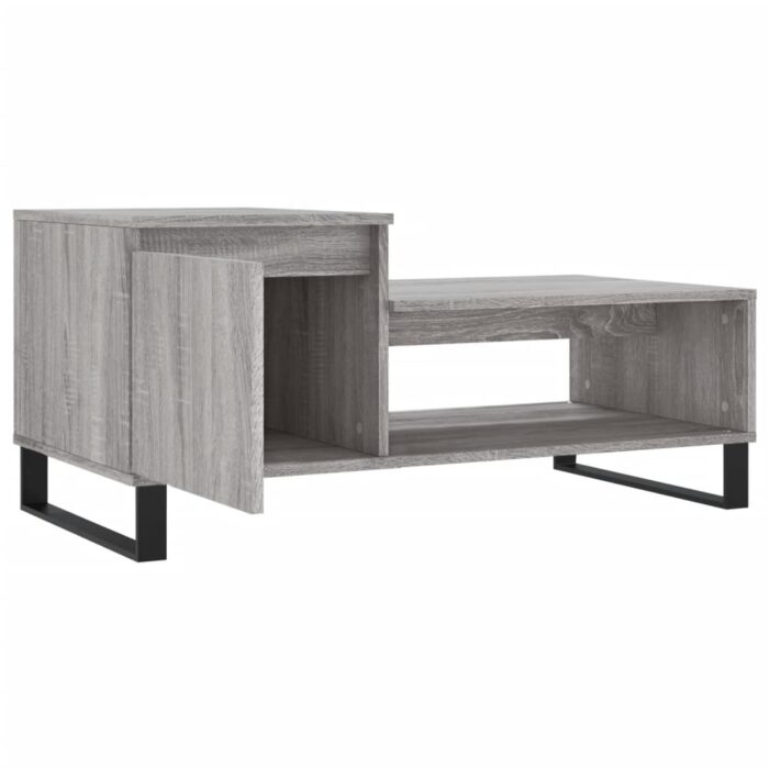 Table basse Sonoma gris 100x50x45 cm Bois d'ingénierie – Image 4