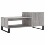 Table basse Sonoma gris 100x50x45 cm Bois d'ingénierie – Image 6