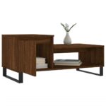 Table basse Chêne marron 100x50x45 cm Bois d'ingénierie – Image 2