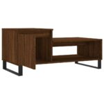 Table basse Chêne marron 100x50x45 cm Bois d'ingénierie – Image 4