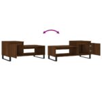 Table basse Chêne marron 100x50x45 cm Bois d'ingénierie – Image 7