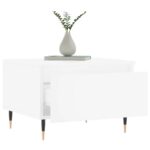 Table basse blanc 50x46x35 cm bois d'ingénierie – Image 2