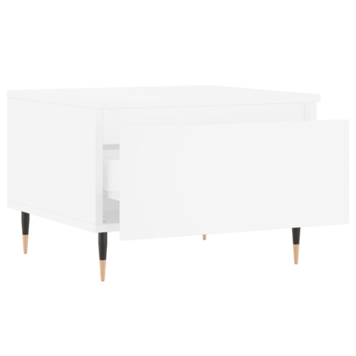 Table basse blanc 50x46x35 cm bois d'ingénierie – Image 4