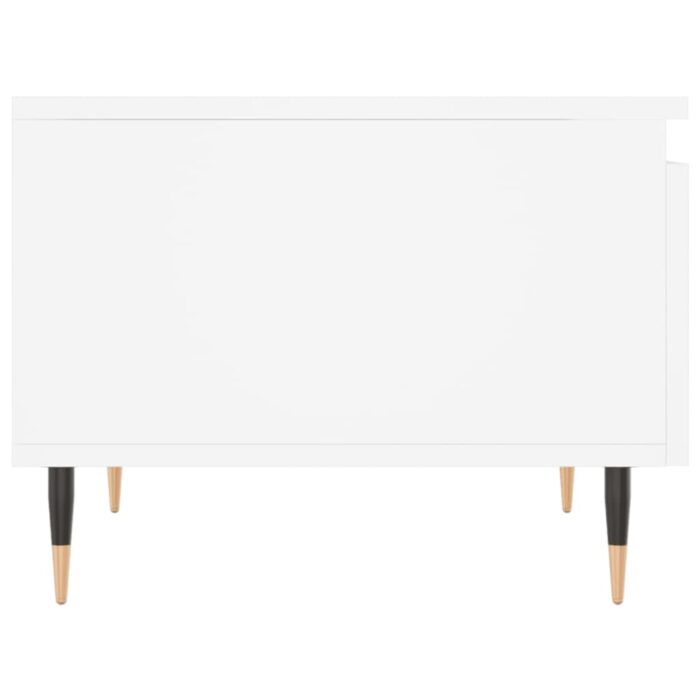 Table basse blanc 50x46x35 cm bois d'ingénierie – Image 5