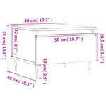 Table basse blanc 50x46x35 cm bois d'ingénierie – Image 9
