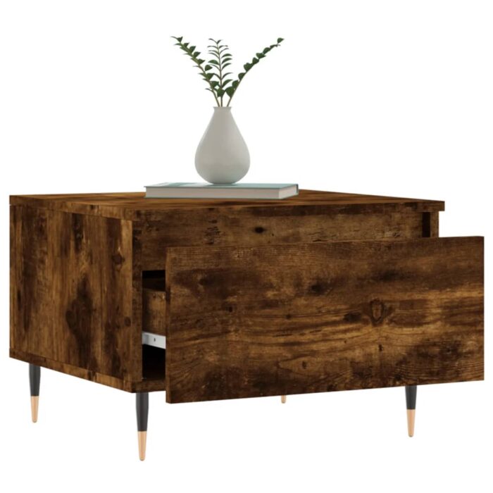 Tables basses 2 pcs chêne fumé 50x46x35 cm bois d'ingénierie – Image 2