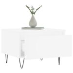 Tables basses 2 pcs blanc 50x46x35 cm bois d'ingénierie – Image 2