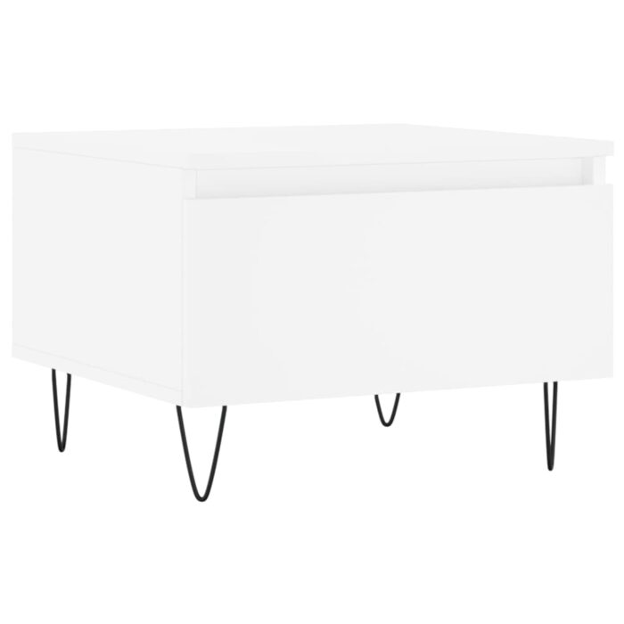Tables basses 2 pcs blanc 50x46x35 cm bois d'ingénierie – Image 3