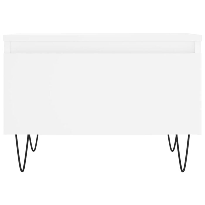 Tables basses 2 pcs blanc 50x46x35 cm bois d'ingénierie – Image 4