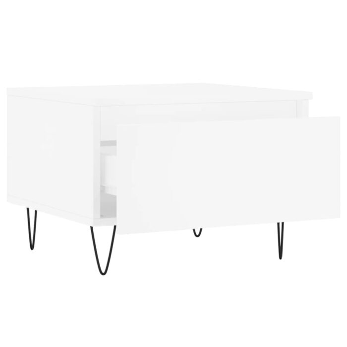 Tables basses 2 pcs blanc 50x46x35 cm bois d'ingénierie – Image 5