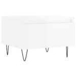 Tables basses 2 pcs blanc brillant 50x46x35cm bois d'ingénierie – Image 3