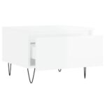 Tables basses 2 pcs blanc brillant 50x46x35cm bois d'ingénierie – Image 5