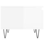 Tables basses 2 pcs blanc brillant 50x46x35cm bois d'ingénierie – Image 6