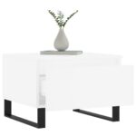 Tables basses 2 pcs blanc 50x46x35 cm bois d'ingénierie – Image 2