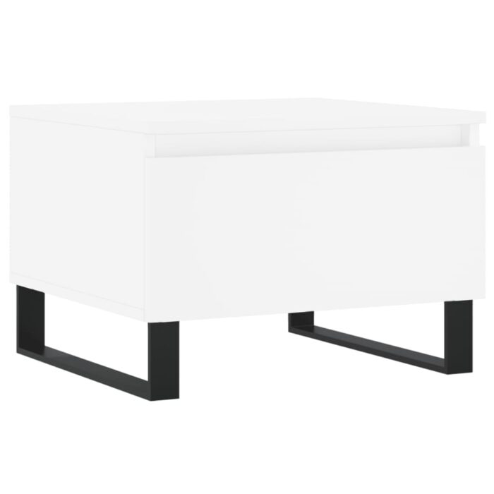 Tables basses 2 pcs blanc 50x46x35 cm bois d'ingénierie – Image 3