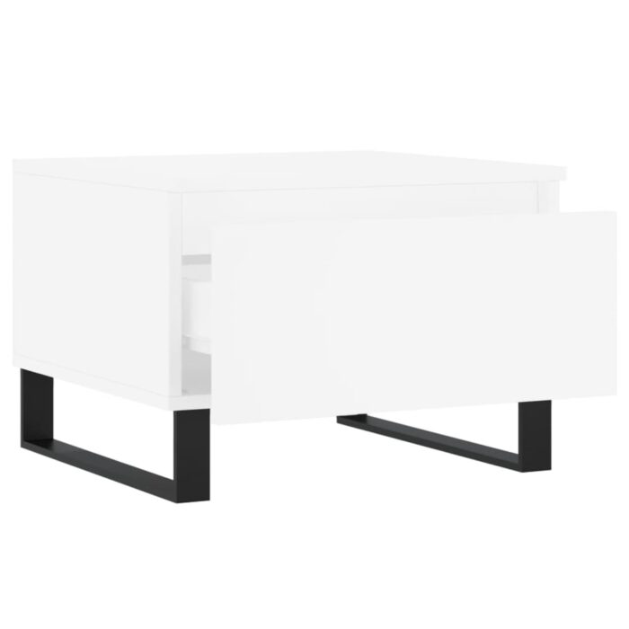 Tables basses 2 pcs blanc 50x46x35 cm bois d'ingénierie – Image 5