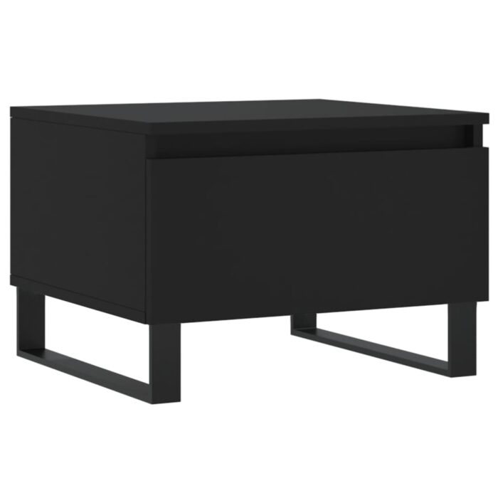Tables basses 2 pcs noir 50x46x35 cm bois d'ingénierie – Image 3