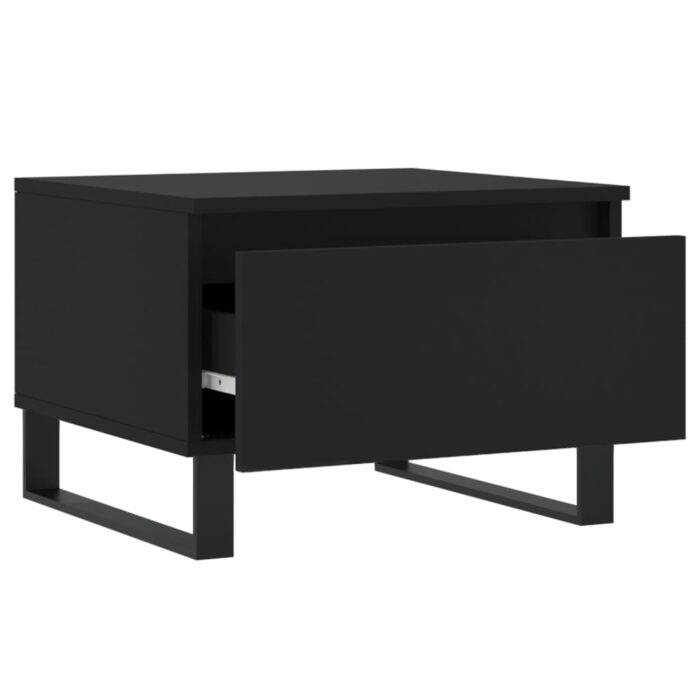Tables basses 2 pcs noir 50x46x35 cm bois d'ingénierie – Image 5