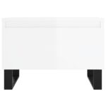 Tables basses 2 pcs blanc brillant 50x46x35cm bois d'ingénierie – Image 4
