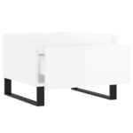 Tables basses 2 pcs blanc brillant 50x46x35cm bois d'ingénierie – Image 5