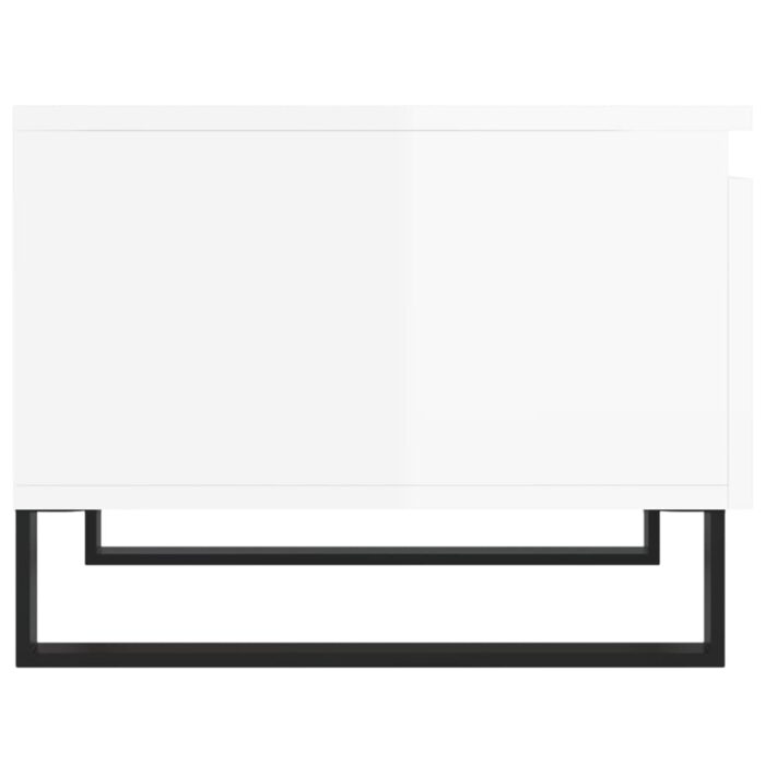 Tables basses 2 pcs blanc brillant 50x46x35cm bois d'ingénierie – Image 6
