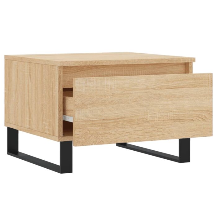 Tables basses 2 pcs chêne sonoma 50x46x35 cm bois d'ingénierie – Image 5