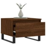 Table basse chêne marron 50x46x35 cm bois d'ingénierie – Image 2