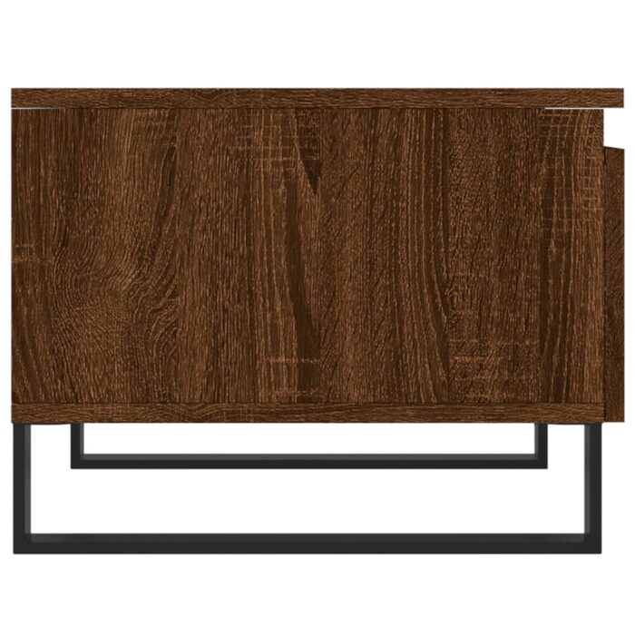Table basse chêne marron 50x46x35 cm bois d'ingénierie – Image 5