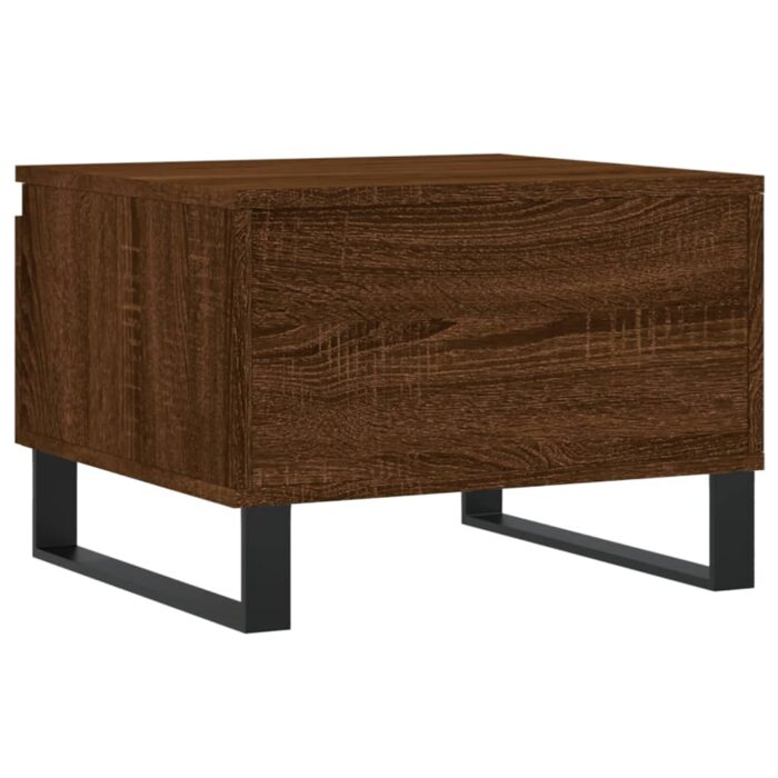 Table basse chêne marron 50x46x35 cm bois d'ingénierie – Image 6