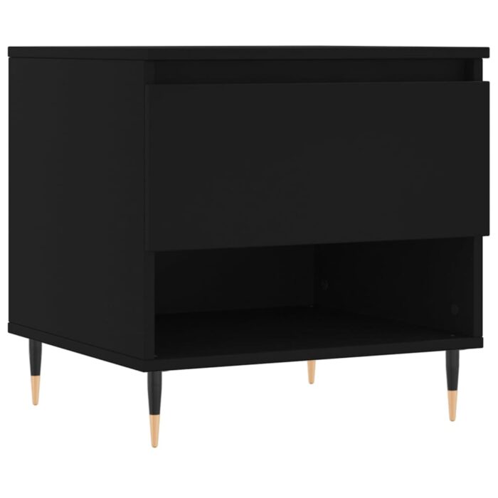 Tables basses 2 pcs noir 50x46x50 cm bois d'ingénierie – Image 3