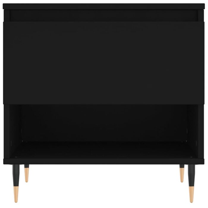 Tables basses 2 pcs noir 50x46x50 cm bois d'ingénierie – Image 4
