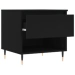 Tables basses 2 pcs noir 50x46x50 cm bois d'ingénierie – Image 5