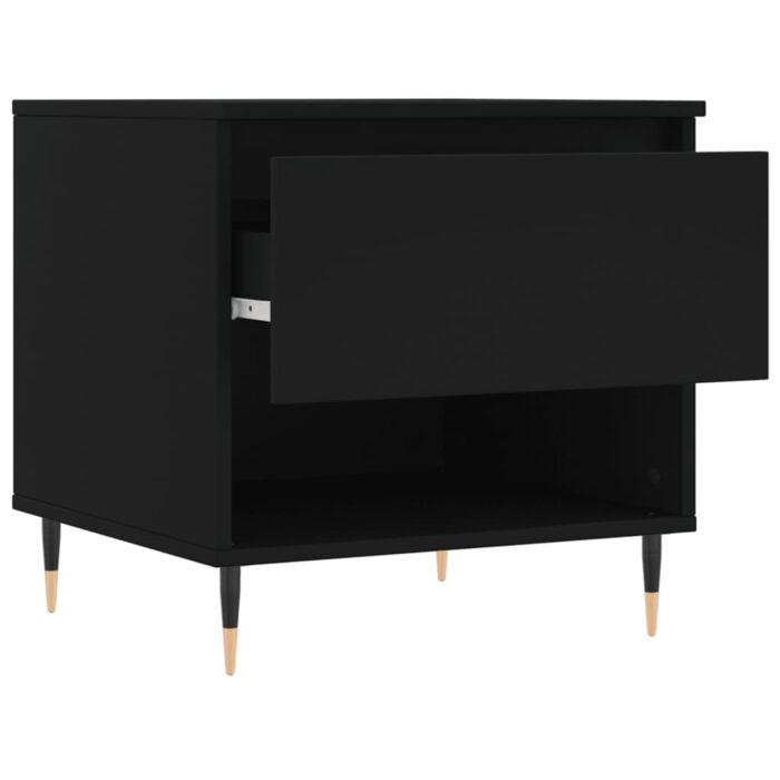Tables basses 2 pcs noir 50x46x50 cm bois d'ingénierie – Image 5