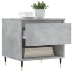 Tables basses 2 pcs gris béton 50x46x50 cm bois d'ingénierie – Image 2