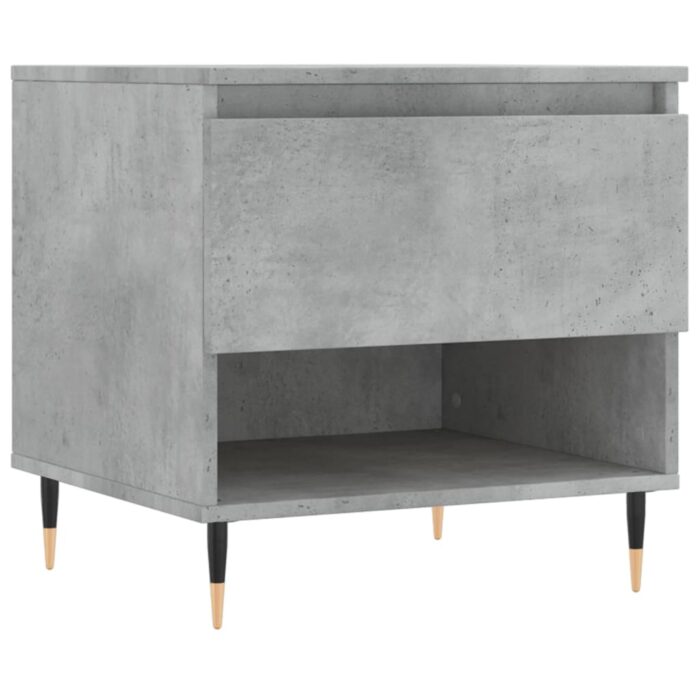 Tables basses 2 pcs gris béton 50x46x50 cm bois d'ingénierie – Image 3