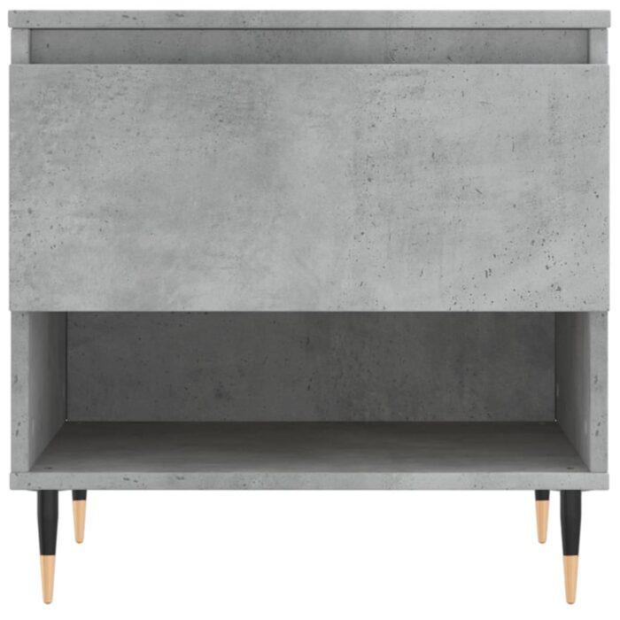 Tables basses 2 pcs gris béton 50x46x50 cm bois d'ingénierie – Image 4