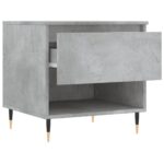 Tables basses 2 pcs gris béton 50x46x50 cm bois d'ingénierie – Image 5