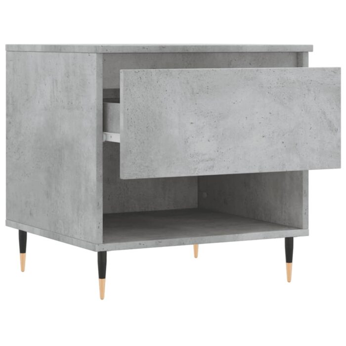 Tables basses 2 pcs gris béton 50x46x50 cm bois d'ingénierie – Image 5