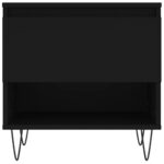 Table basse noir 50x46x50 cm bois d’ingénierie – Image 3