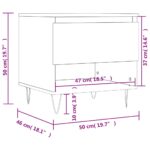Tables basses 2 pcs noir 50x46x50 cm bois d'ingénierie – Image 10