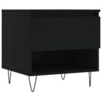 Tables basses 2 pcs noir 50x46x50 cm bois d'ingénierie – Image 3
